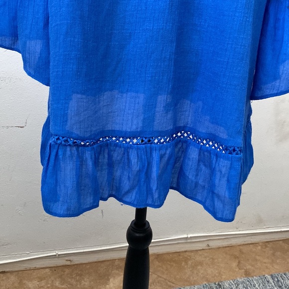 Counterparts blu top extra large, elastic scoop neck perfect for summer - Picture 6 of 9